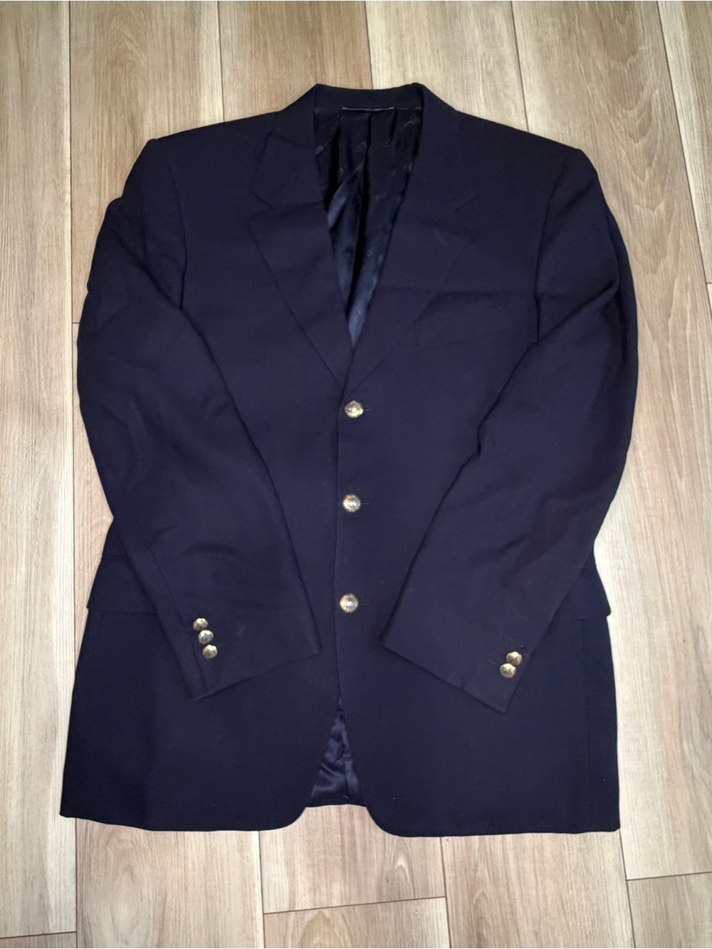 Vintage Christian Dior Paris Navy Wool Blazer Size 40